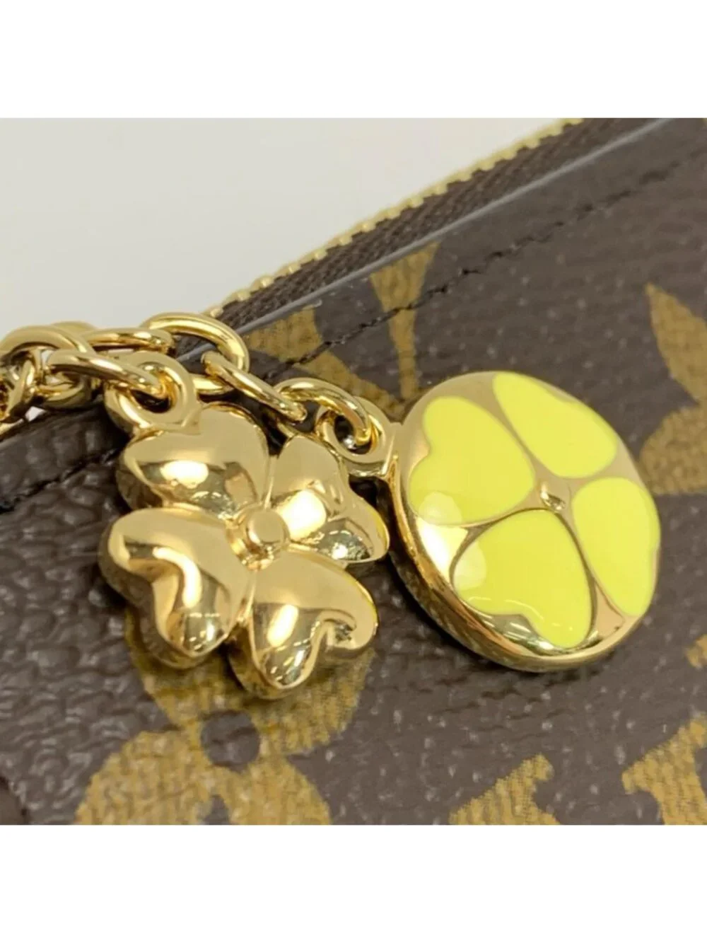 Louis Vuitton Monogram Card Case Romy Yellow Coin Purse
